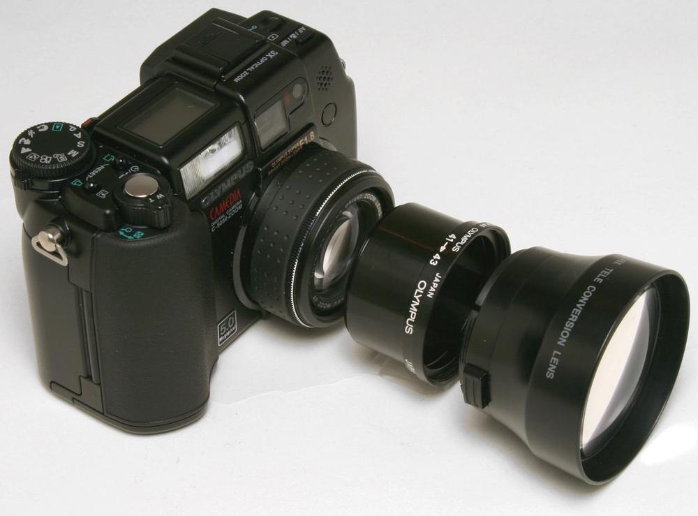 Some digital cameras can accommodate accessory lenses and filters using an optional adapter. You can extend the power of this Olympus, for example, by adding telephoto, wide angle, and macro lenses.