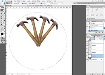 Increase your canvas size so that you can create a full circle with the Transform tool