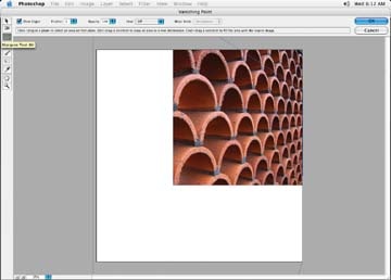 Select the Marquee tool and grab a section of brick image