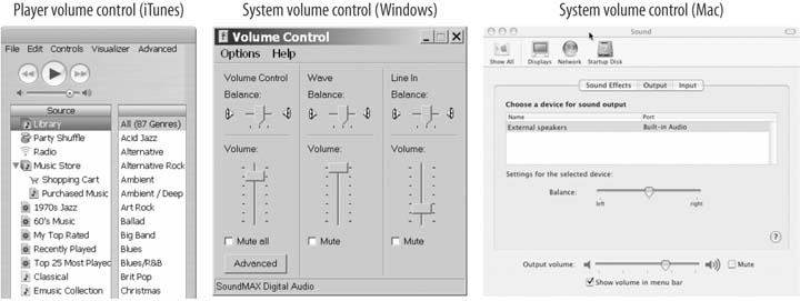 Volume controls