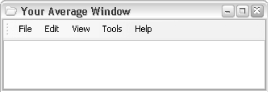 A garden-variety window, complete with title, menu, and client area