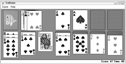 The original Solitaire (Klondike) game is a great way to waste time at work