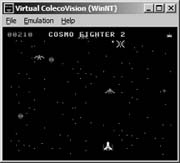 Virtual Colecovision running Cosmo Fighter 2