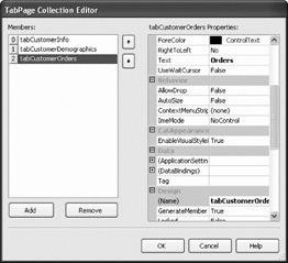 TabPage Collection Editor
