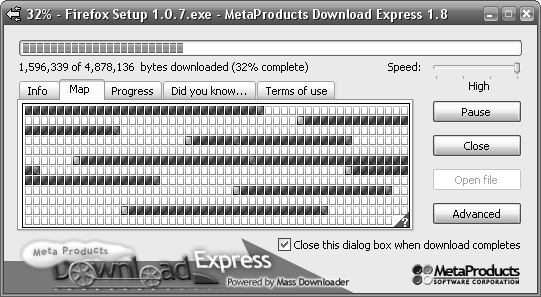 Use Download Express to accelerate downloads without filling in a page of options every time.