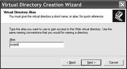 Naming an IIS virtual directory