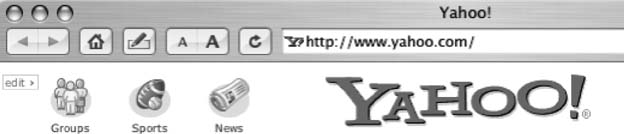 Yahoo's favicon is a simple red "Y" that matches the typography of the site's logo