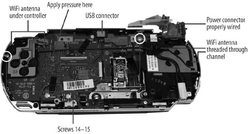 Critical areas to watch when installing the main circuit board