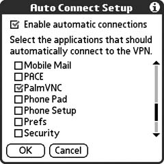 Setting up MergicVPN to autoconnect whenever PalmVNC is run