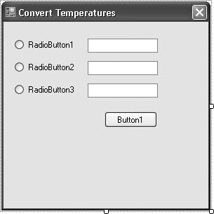 Project form with included controls