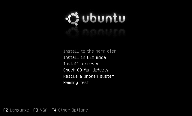 The Ubuntu installer, beginning a dual-boot install