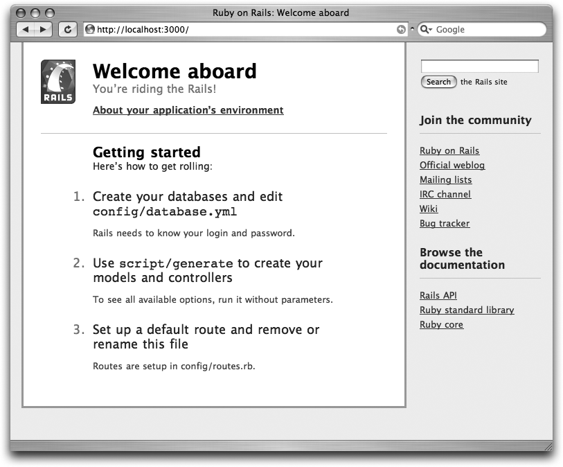 Ruby on Rails: Welcome aboard