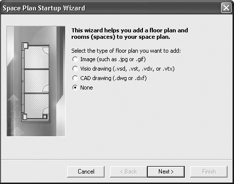 Using the Space Plan Startup Wizard