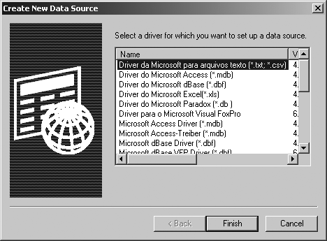 The Create New Data Source Wizard