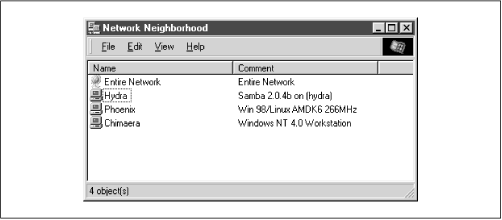 Network Neighborhood details listing