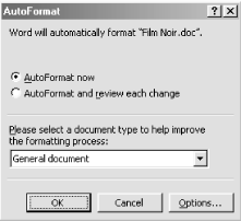 AutoFormatting a document