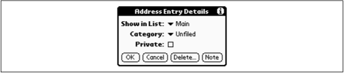 Use the “Show in List” pop-up menu to determine which of this person’s phone numbers should appear in the Address Book’s main startup phone list. This setting can be different for every person in your list.