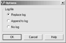 Scanpst’s log file options