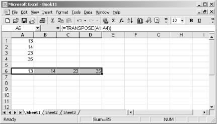 Use TRANSPOSE if you need to move values from a row into a column or vice versa