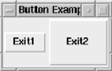 Default width and height (left) versus Button with -padx => 20, -pady => 20 (right)