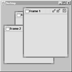 Using internal frames on a JDesktopPane
