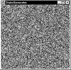 A frame of random static