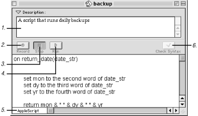 Script Editor window in OS 9