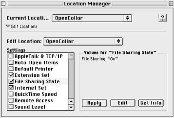 Location Manager window