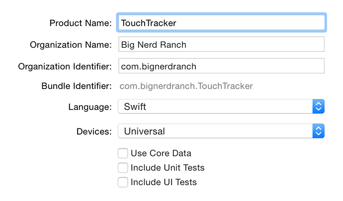 Creating TouchTracker