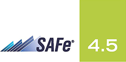 A cover page shows the book title SAFe Reference Guide Scaled Agile Framework for Lean Enterprises with a snapshot showing the Large Solution Configuration of SAFe.