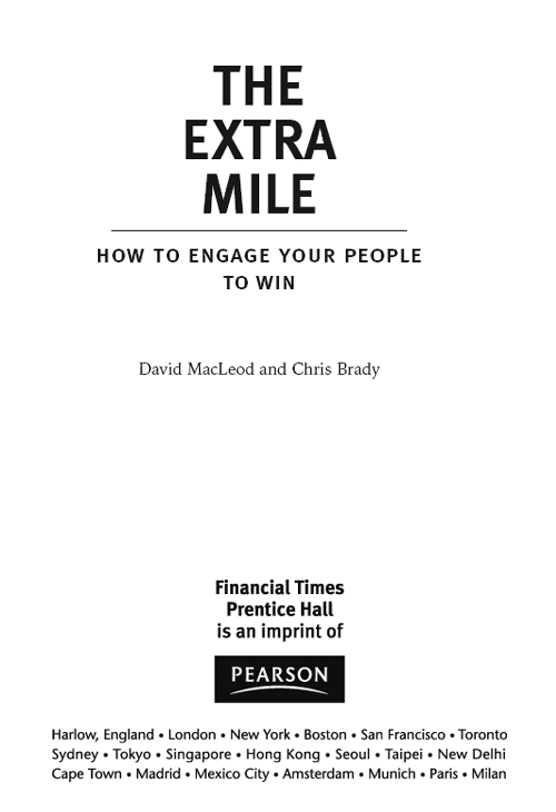 The Extra Mile: How to engage your people to win 