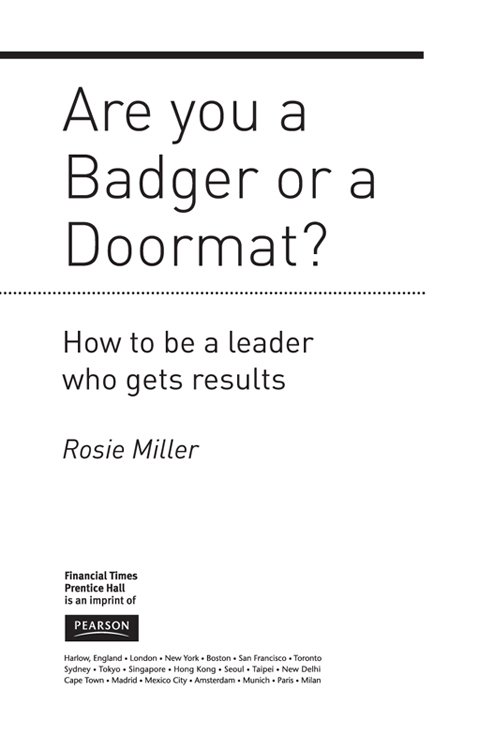 Are you a Badger or a Doormat?