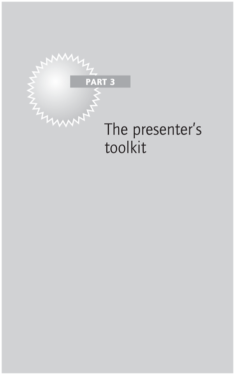 Part 3 The presenter's toolkit