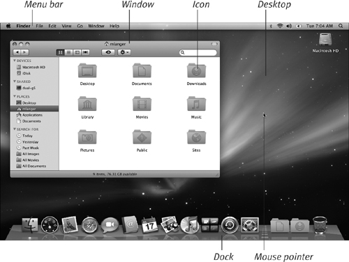 Basic desktop elements.