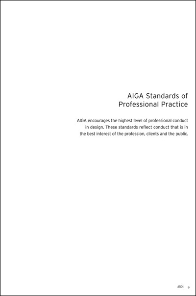 Excerpt from Aiga’s Standards of Professional Practice