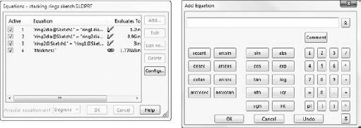 The Equations interface