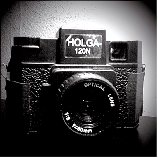 A Holga is a toy camera that is known for soft focus and vignetting. I used the iPhone's Camera Bag app "Helga" setting to simulate a Holga-type image.