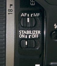 The 18â55mm lens kit includes an autofocus switch, and most other lenses will have a similar switch. Make certain it's set to AF.