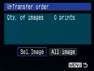 Using the Transfer order page, you can control what images will be transferred to your computer.