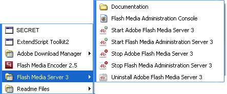 Flash Media Server 3 selections