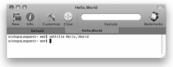 Customized tab labels in iTerm