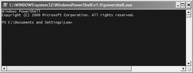 Windows PowerShell, ready for input