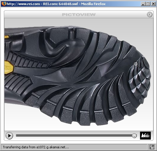3-D manipulation of a product photo on the REI web site