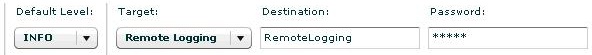 Specifying the remote destination for logging