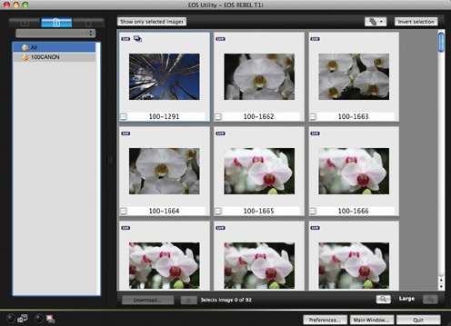 You can select individual images to download by clicking the checkbox beneath each image.