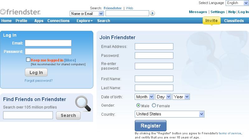 Friendster was one of the first popular social networking sites.