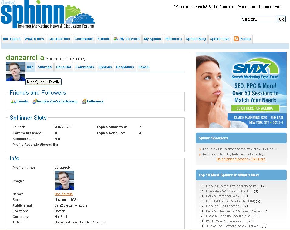 Sphinn is an example of the numerous niche social voting sites on the Web.