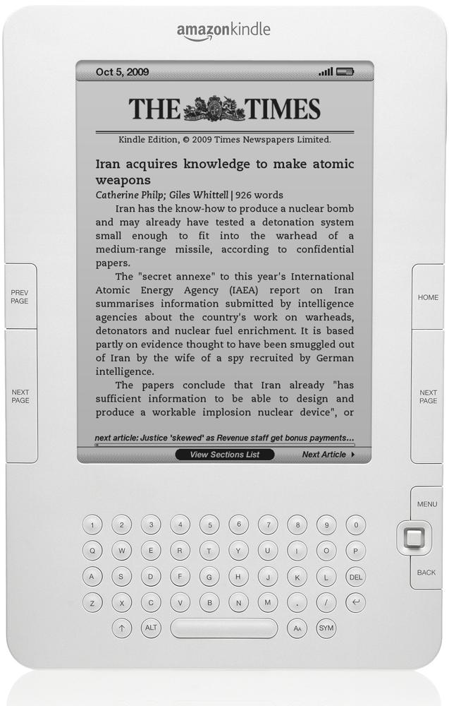 The Amazon Kindle can be considered a mobile device because of its network connection and (limited) web browser.