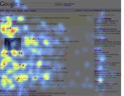 Enquiro eye-tracking results, Blended Search