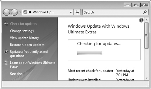 Windows Update is now a standalone application.